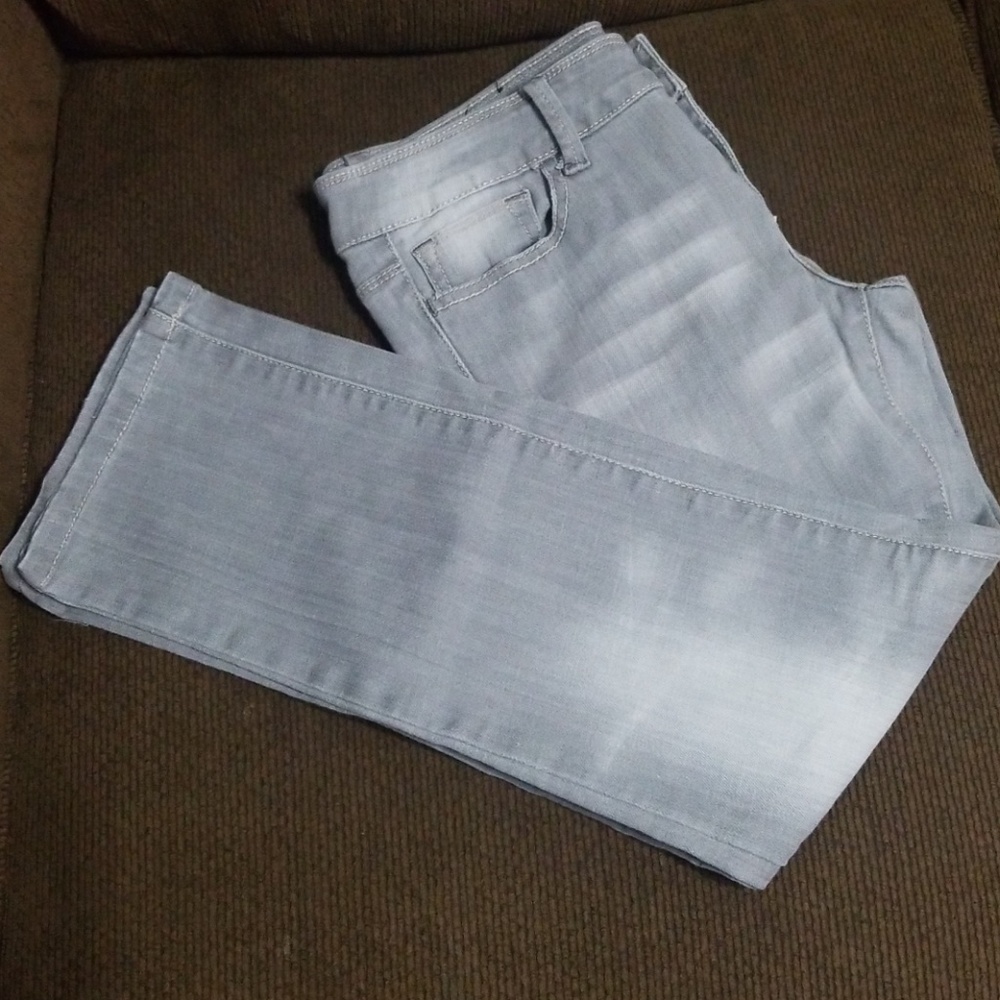Black Crystal gray and white jeans